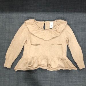 Alice + Ames 3T Oatmeal Ruffle Sweater